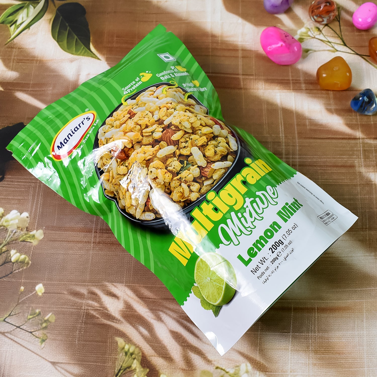 Maniarr's Lemon Mint ROASTED MULTIGRAIN MIXTURE (200Gm) Maniarr's Lemon Mint ROASTED MULTIGRAIN MIXTURE (200Gm)